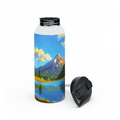 Mt. Shasta AI Painting Stainless Steel Water Bottle, Standard Lid 32 oz