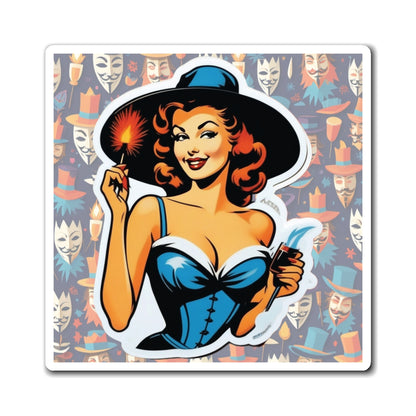 Guy Fawkes Day Pin Up Girl Magnet