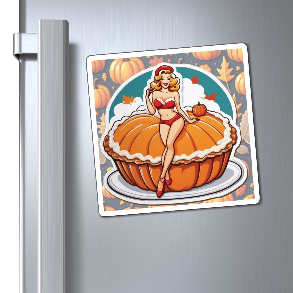 National Pumpkin Pie Day II Pin Up Girl Magnet