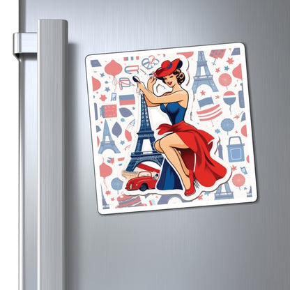 Bastille Day IV Pin Up Girl Magnet