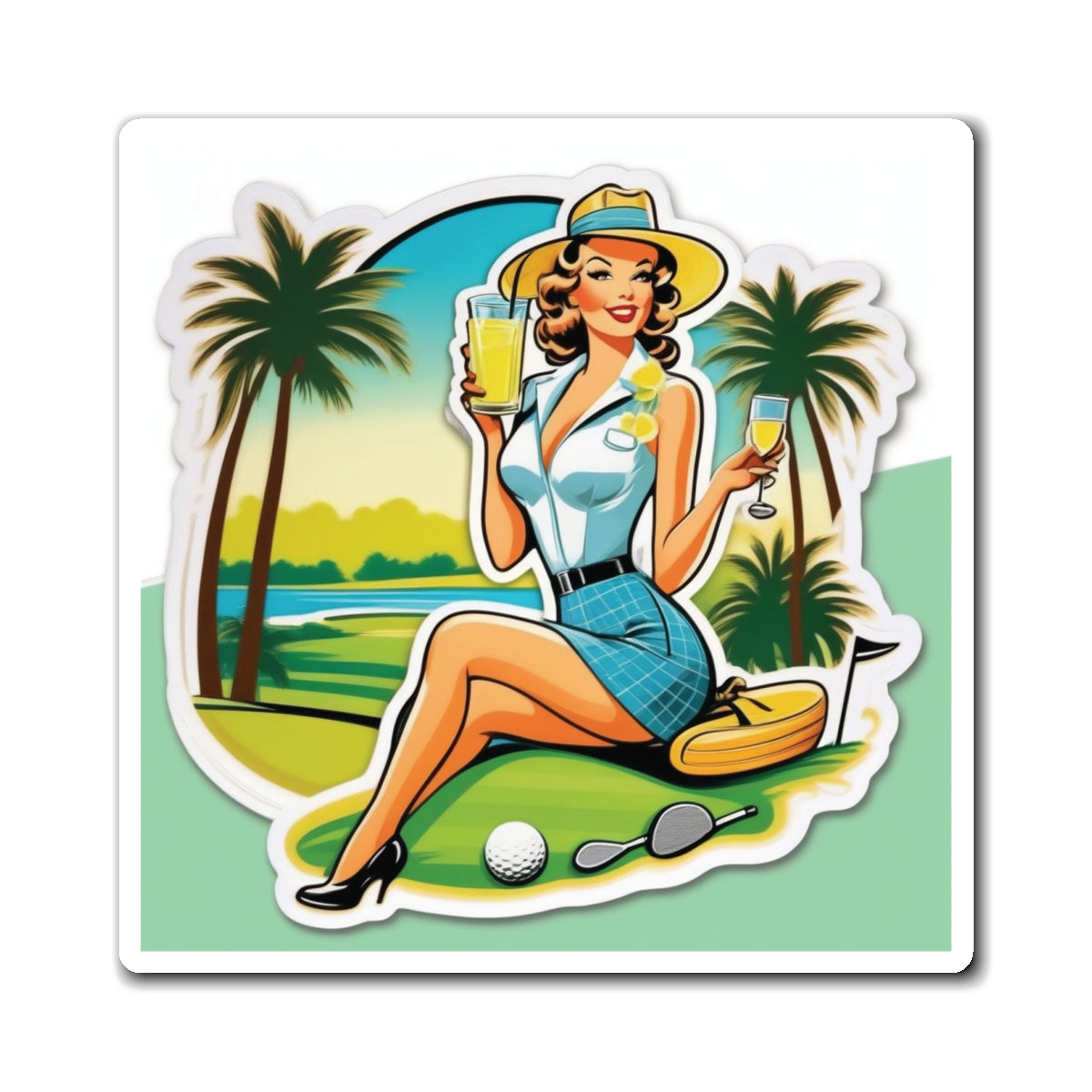 National Arnold Palmer Day Pin Up Girl Magnet