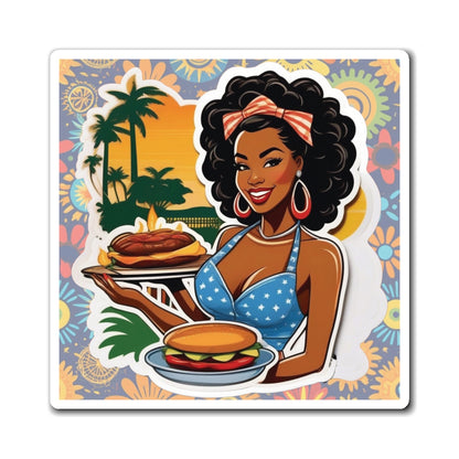 Juneteenth Pin Up Girl Magnet