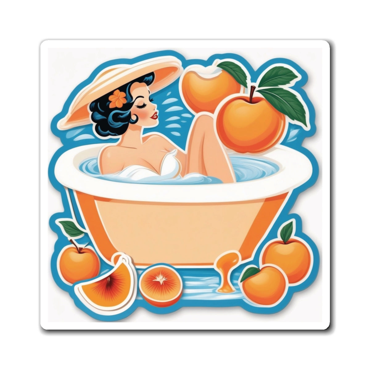 National Peaches and Cream Day II Pin Up Girl Magnet