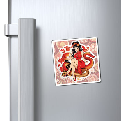 Chinese New Year of the Snake II Pin Up Girl Magnet