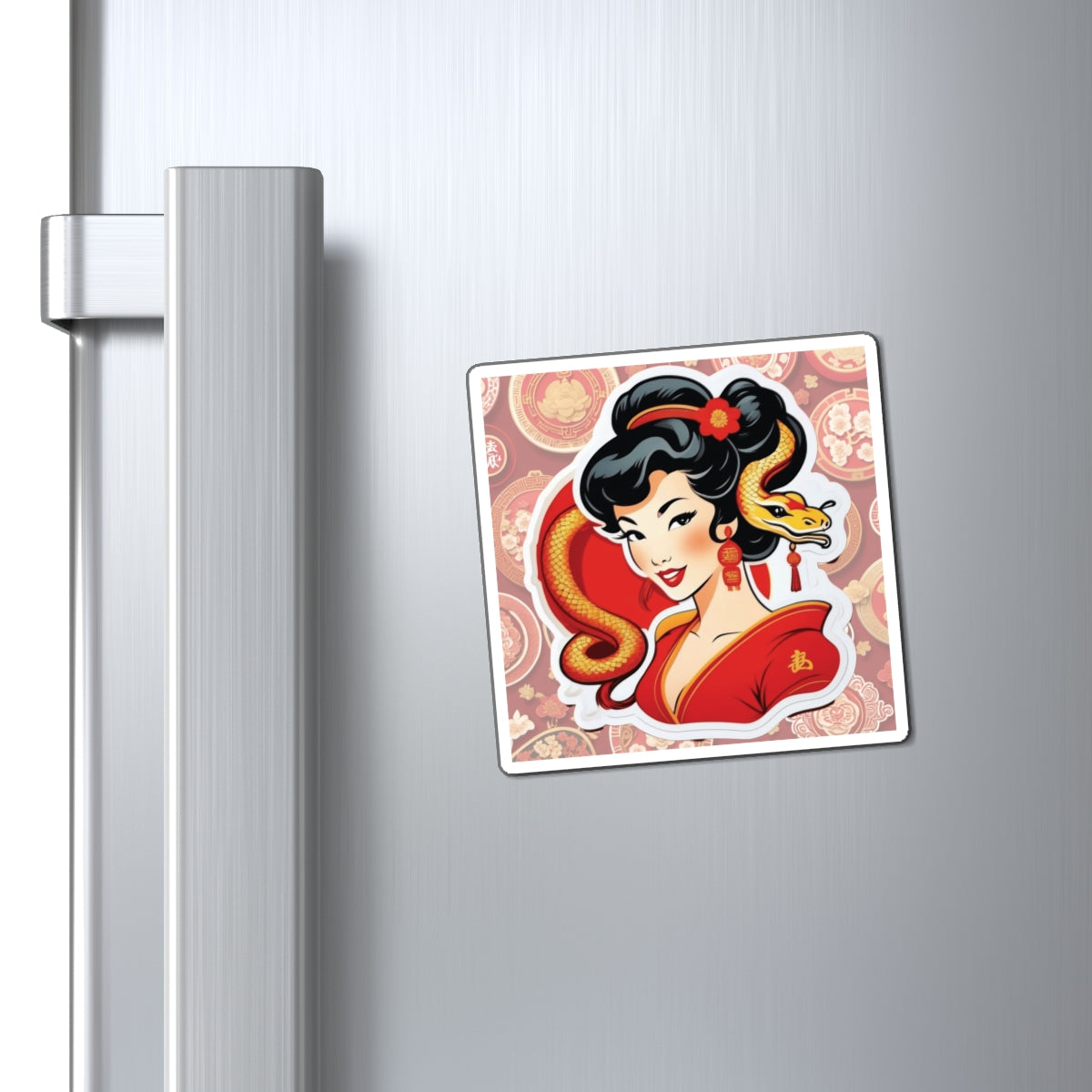 Chinese New Year of the Snake III Pin Up Girl Magnet