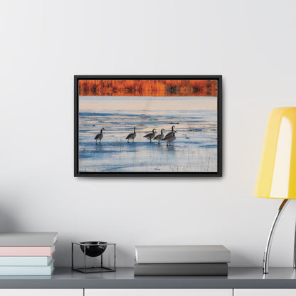 Arts by Dylan: Lower Klamath Basin Frozen Pond Birds Photography Canvas