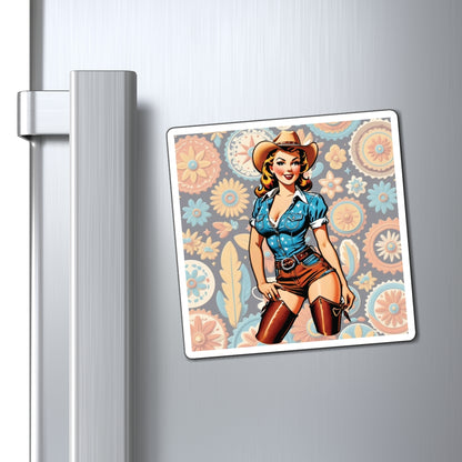 National Day of the Cowgirl Pin Up Girl Magnet