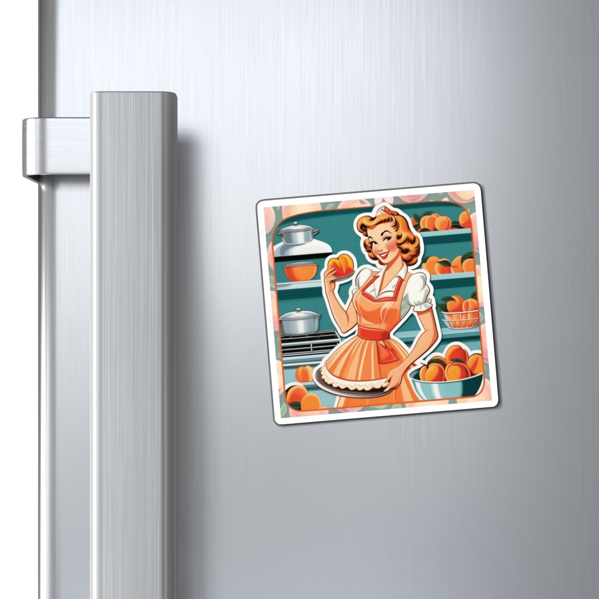 National Peach Day II Pin Up Girl Magnet