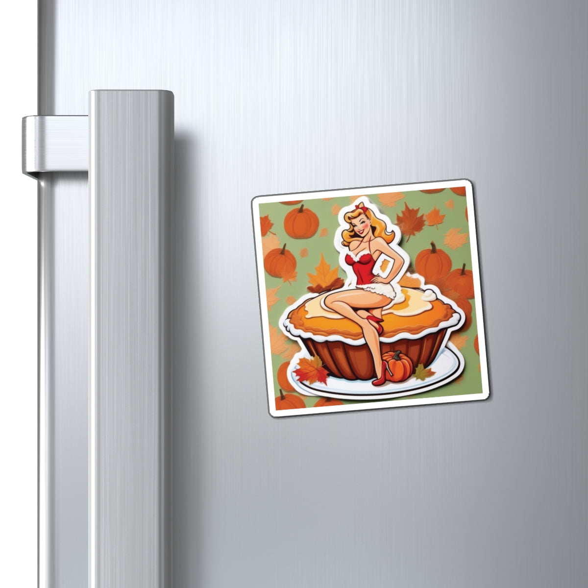 National Pumpkin Pie Day VI Pin Up Girl Magnet