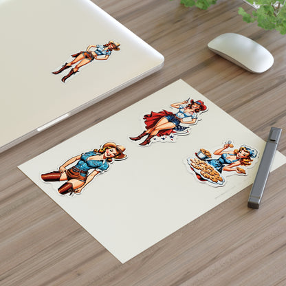 Sticker Sheets - Cowgirl and Home Cooking Pin Up Girl Series