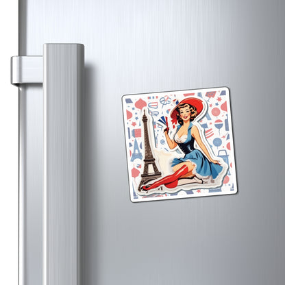 Bastille Day Pin Up Girl Magnet