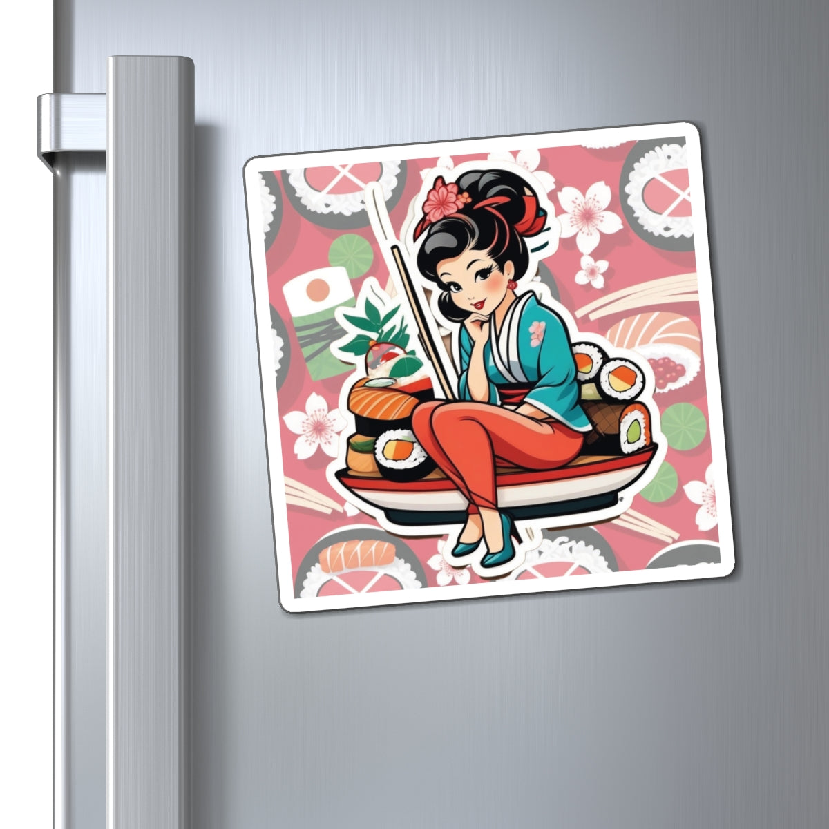 National Sushi Day II Pin Up Girl Magnet