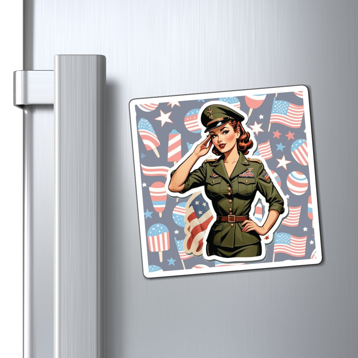 Veteran's and Memorial Day Pin Up Girl Magnet