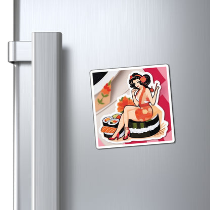 National Sushi Day IV Pin Up Girl Magnet