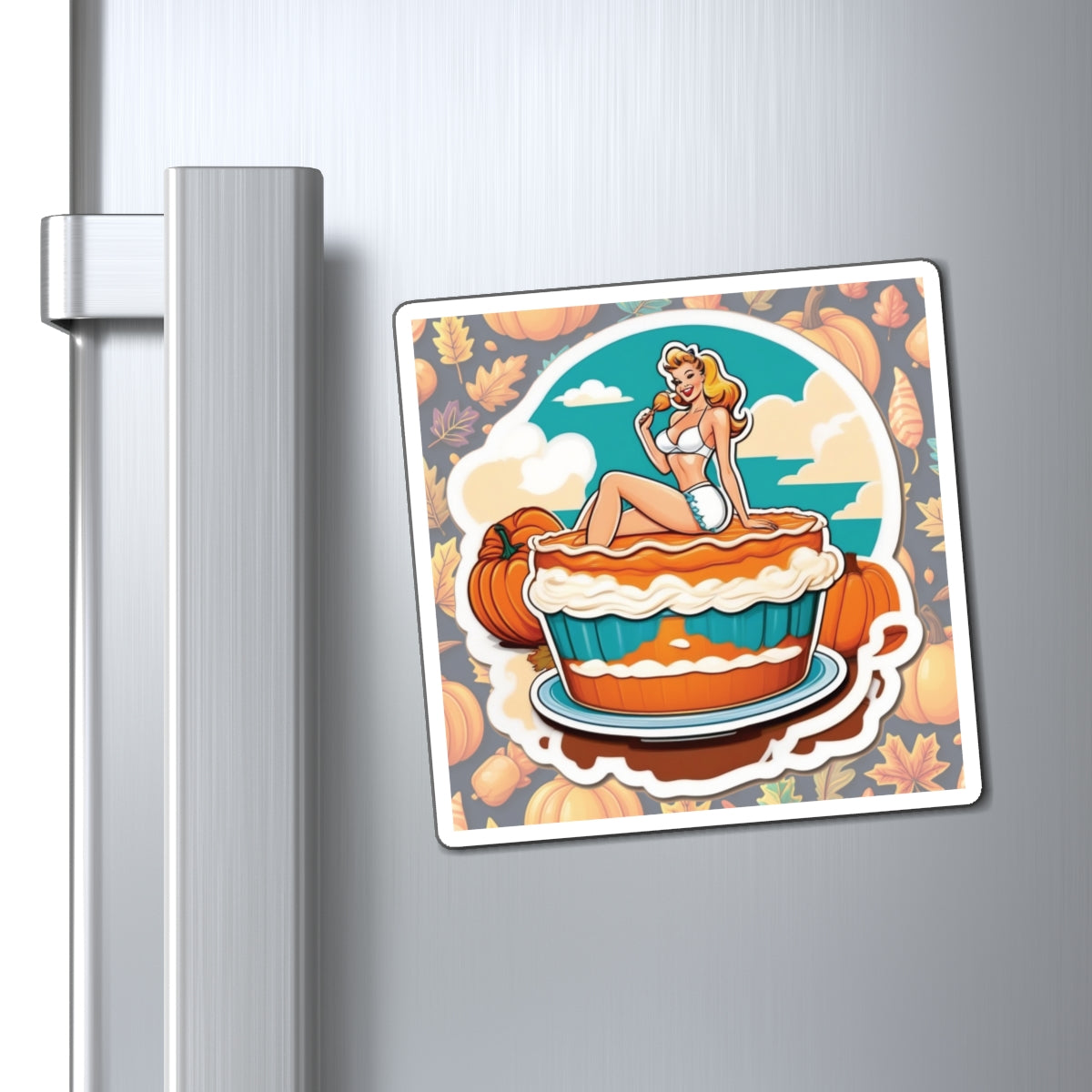 National Pumpkin Pie Day III Pin Up Girl Magnet