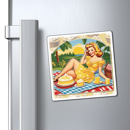 National Banana Cream Pie Day Pin Up Girl Magnet