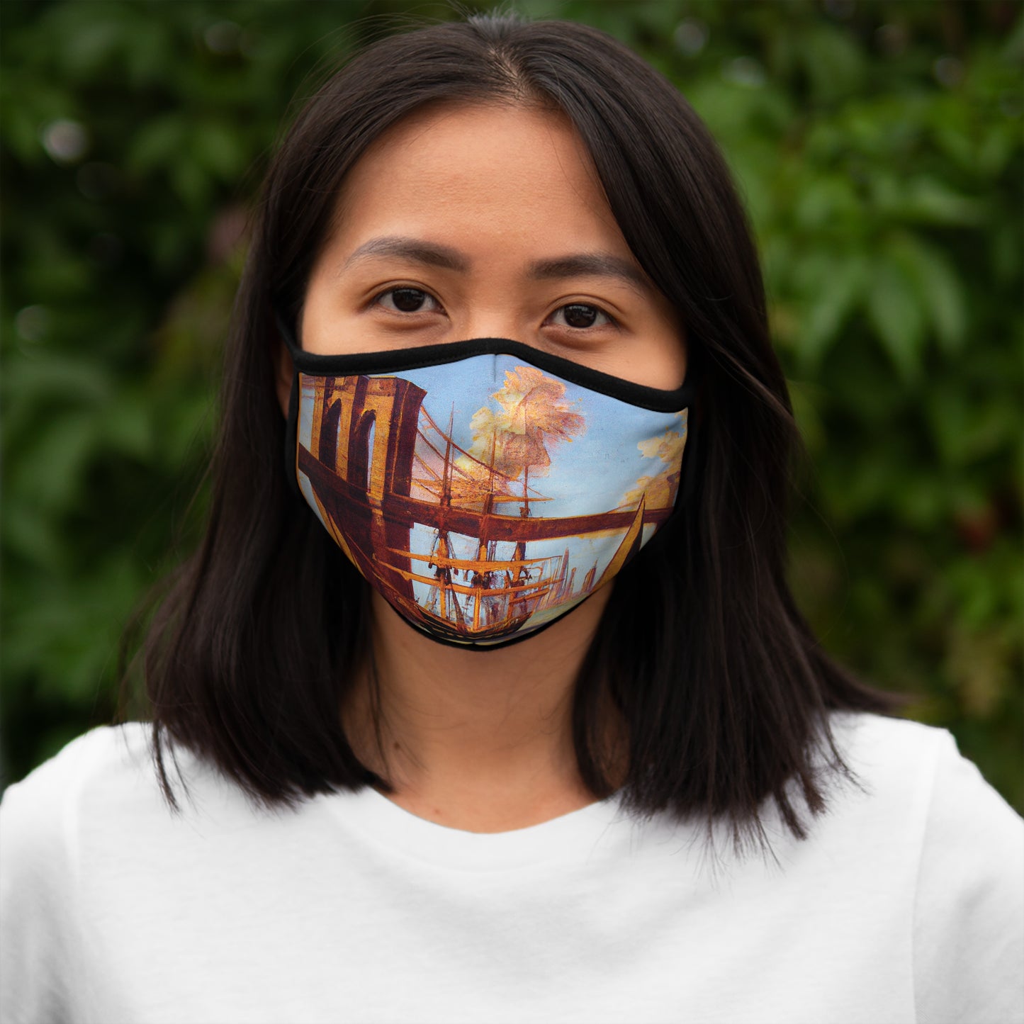 A.I Brooklyn Bridge Fitted Polyester Face Mask