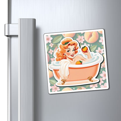 National Peaches and Cream Day  Pin Up Girl Magnet