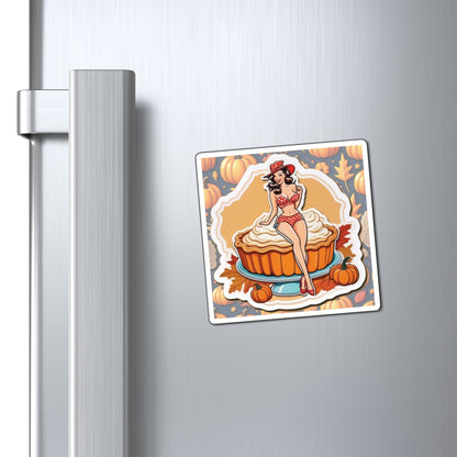 National Pumpkin Pie Day Pin Up Girl Magnet