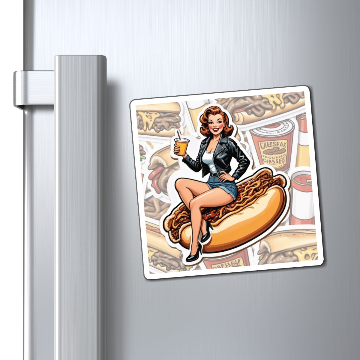 National Cheesesteak III Pin Up Girl Magnet