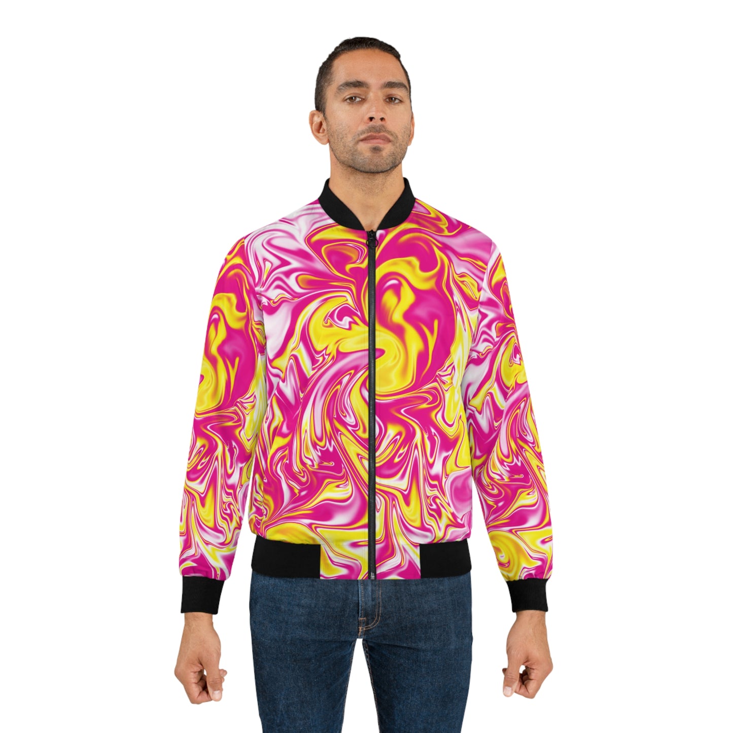 Pink/Yellow Bomber Jacket