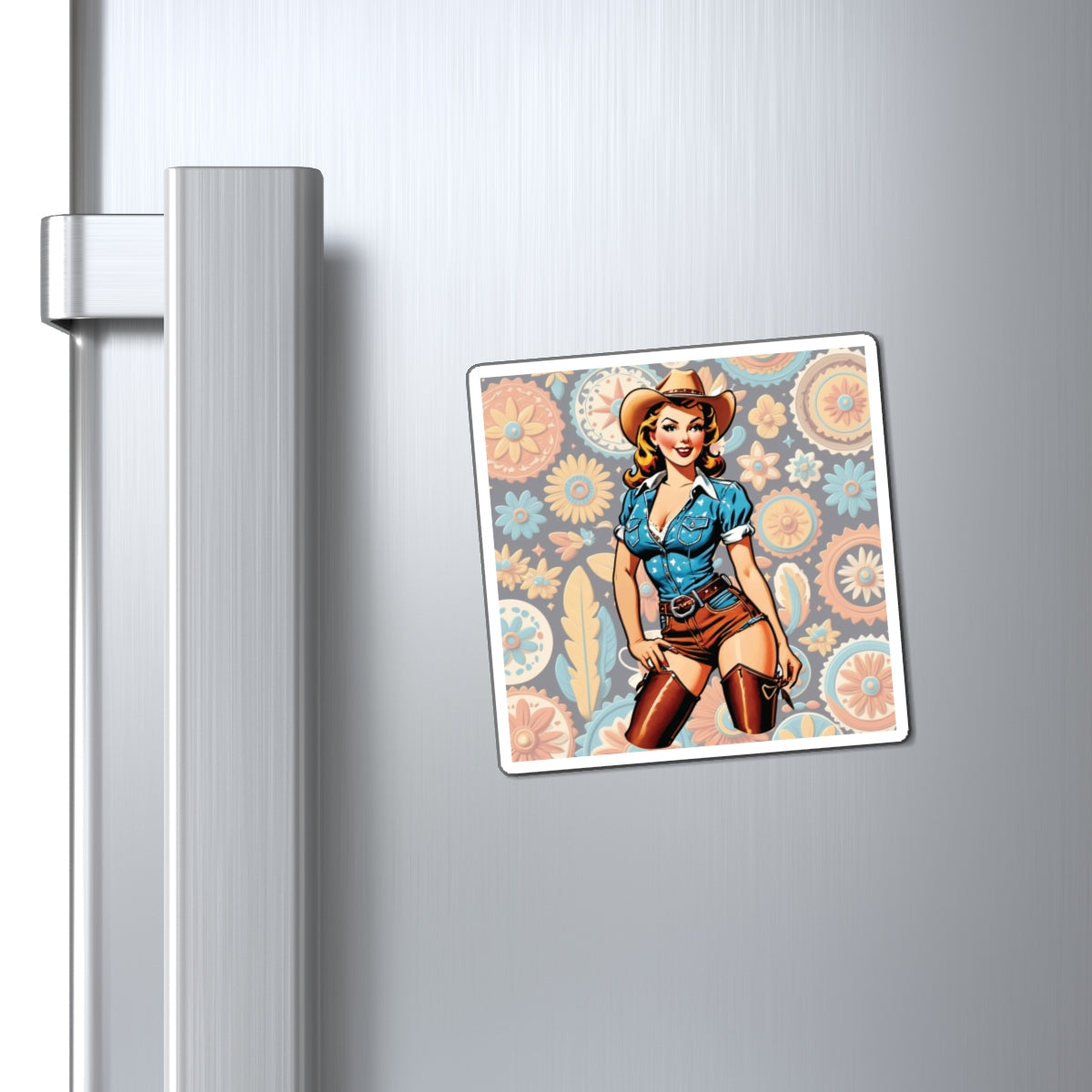 National Day of the Cowgirl Pin Up Girl Magnet