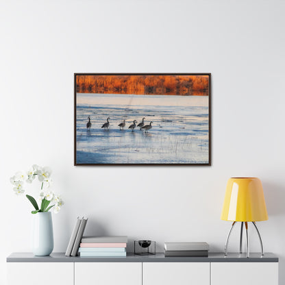 Arts by Dylan: Klamath Basin Birds on Frozen Pond Canvas