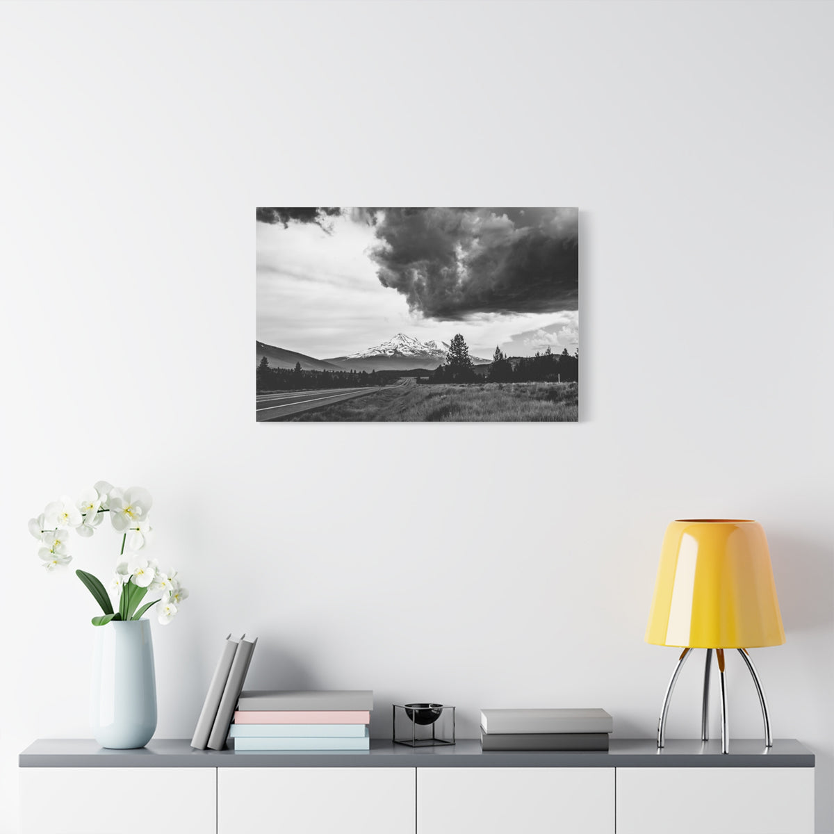 Mt. Shasta Vista Point North 97: Fine Art Stretched Canvas