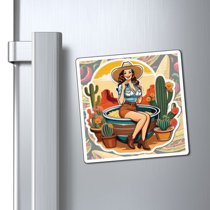 National Queso Day II Pin Up Girl Magnet