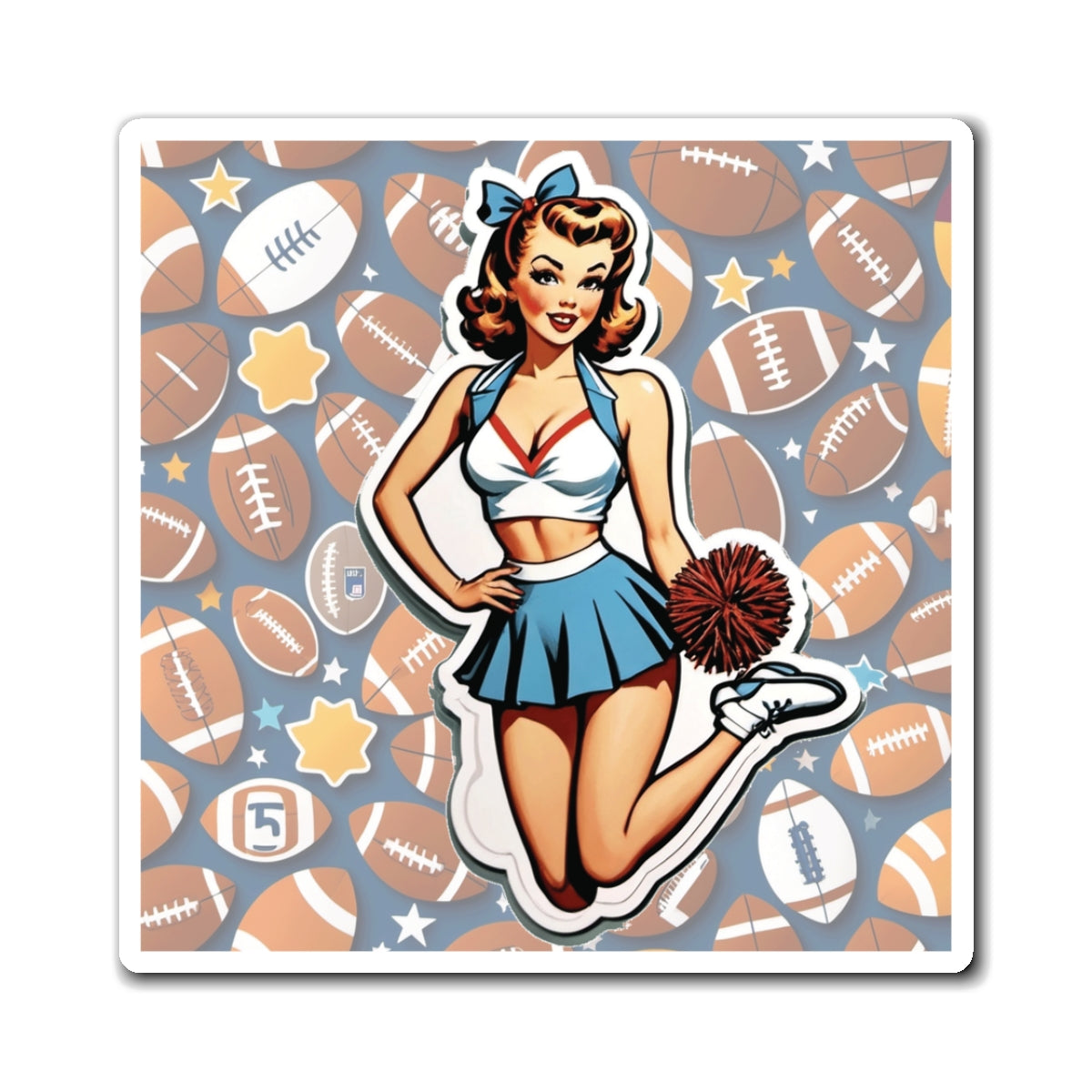 National Cheerleading Day Pin Up Girl Magnet