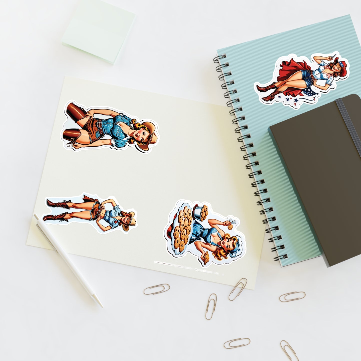 Sticker Sheets - Cowgirl and Home Cooking Pin Up Girl Series