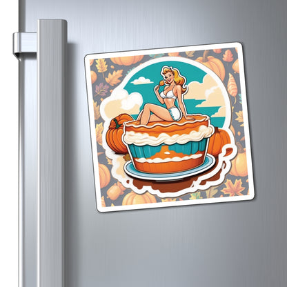 National Pumpkin Pie Day III Pin Up Girl Magnet