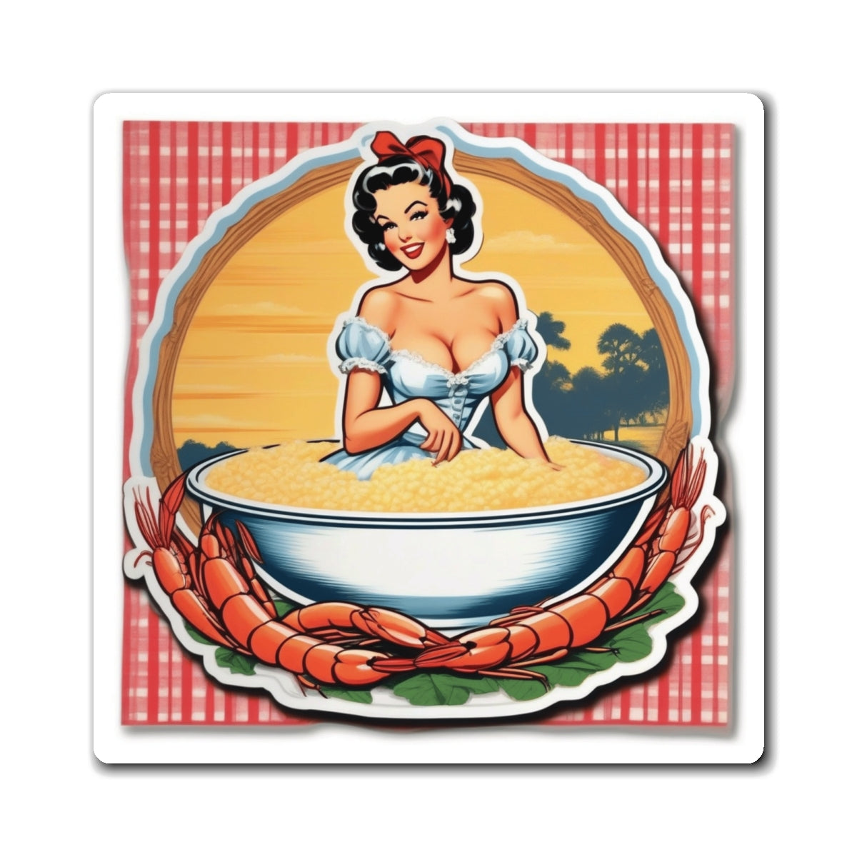 National Grits Day VIII Pin Up Girl Magnet