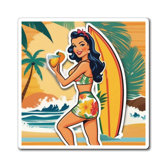 National Mango Day III Pin Up Girl Magnet