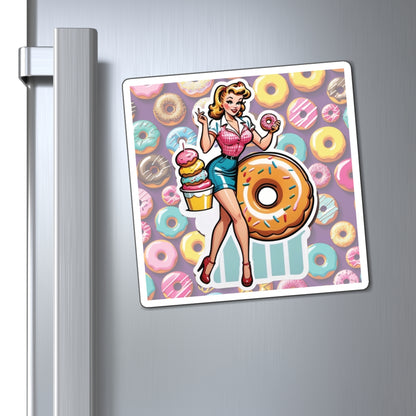 National Donut Day Pin Up Girl Magnet