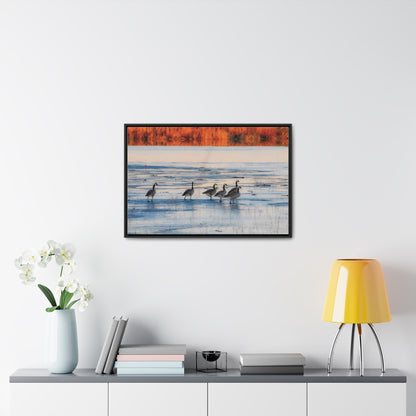 Arts by Dylan: Lower Klamath Basin Frozen Pond Birds Photography Canvas