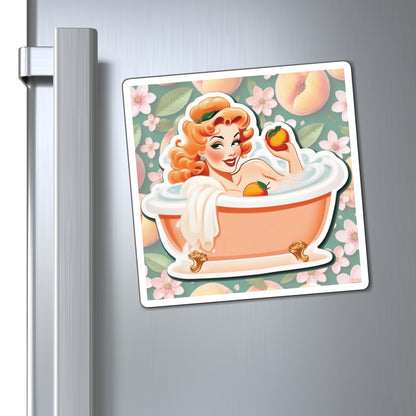 National Peaches and Cream Day  Pin Up Girl Magnet