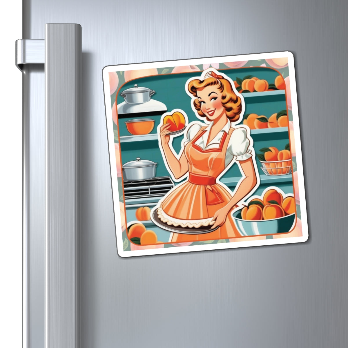 National Peach Day II Pin Up Girl Magnet