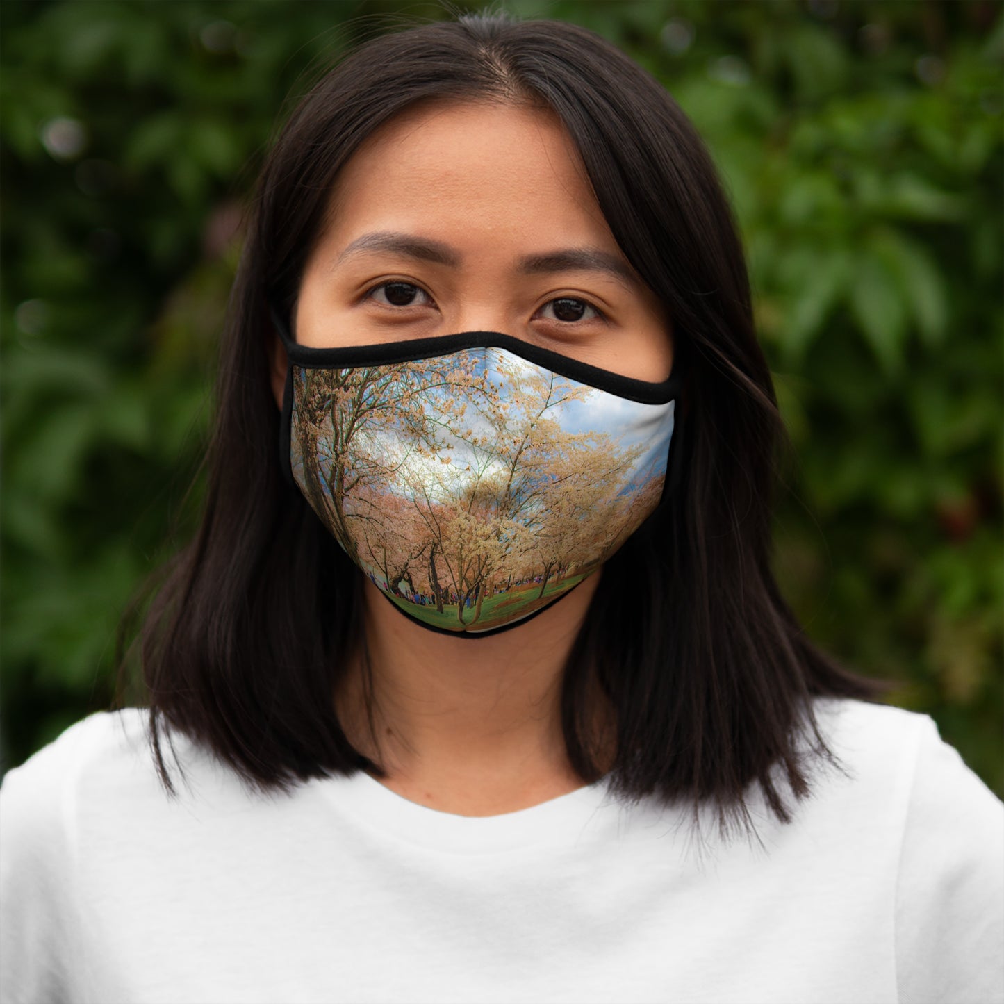 Cherry Blossom Fitted Polyester Face Mask