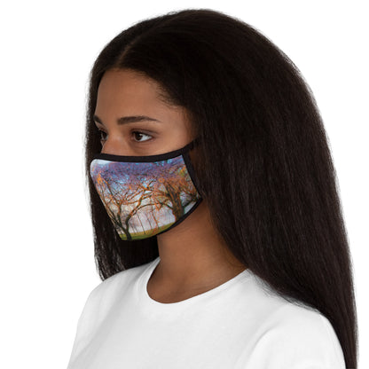 Cherry Tree Fitted Polyester Face Mask