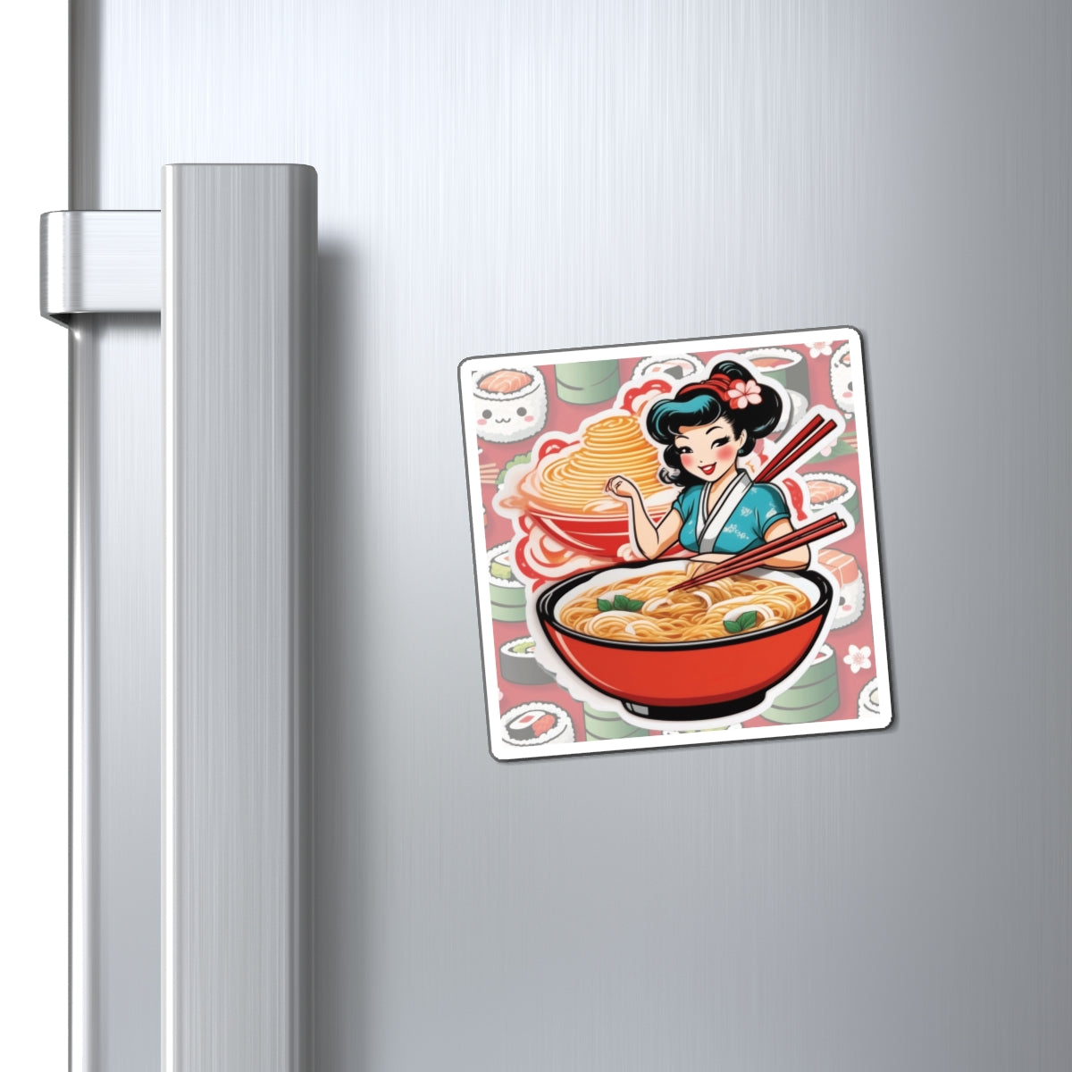 National Ramen Day III Pin Up Girl Magnet