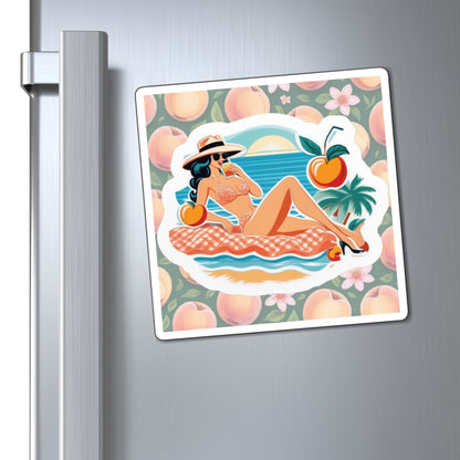 National Peach Day VIII Pin Up Girl Magnet