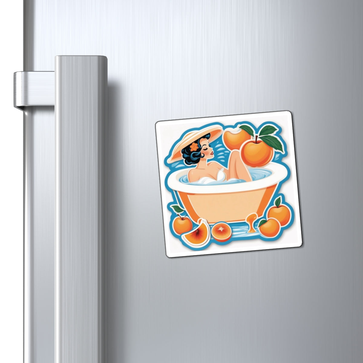 National Peaches and Cream Day II Pin Up Girl Magnet