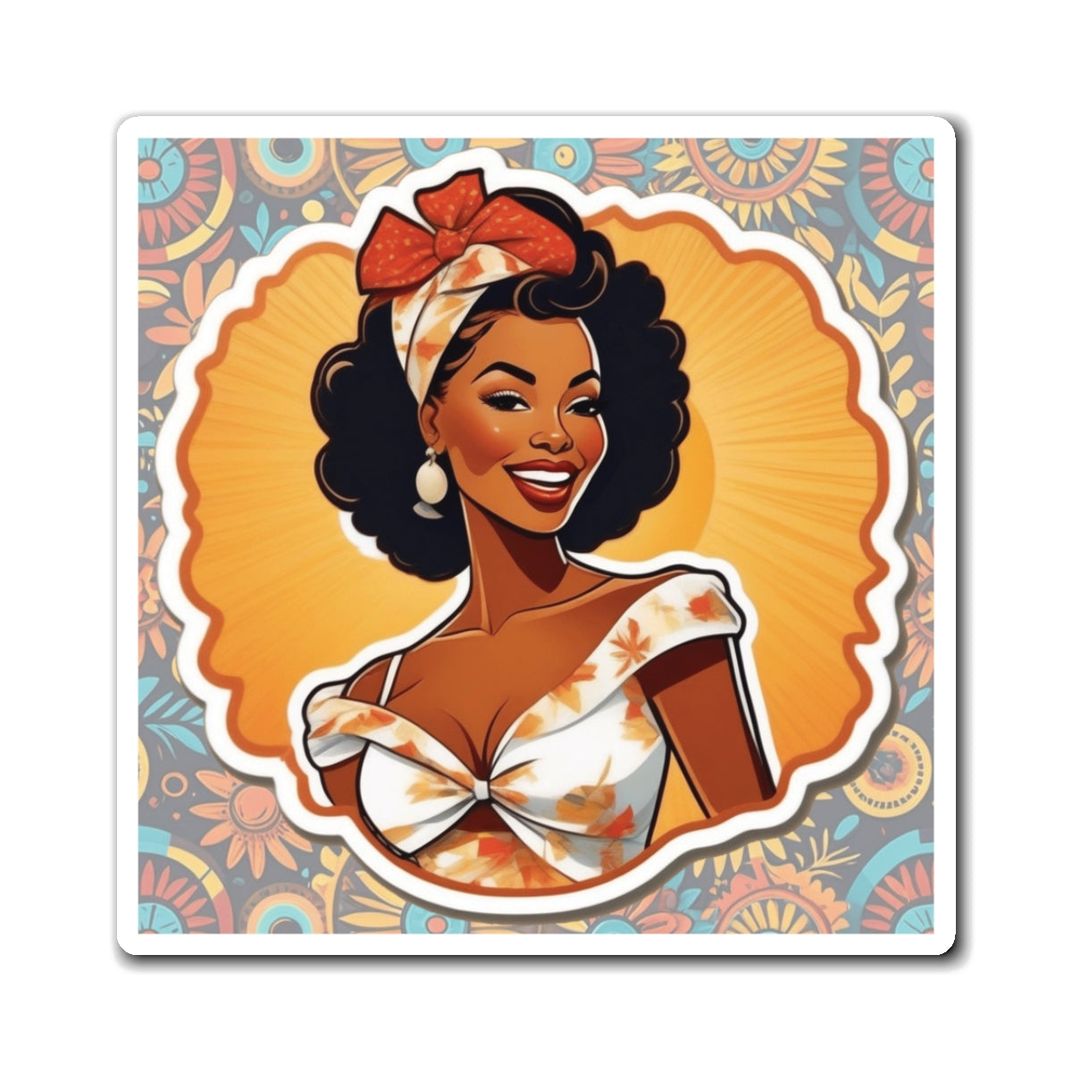 Juneteenth II Pin Up Girl Magnet