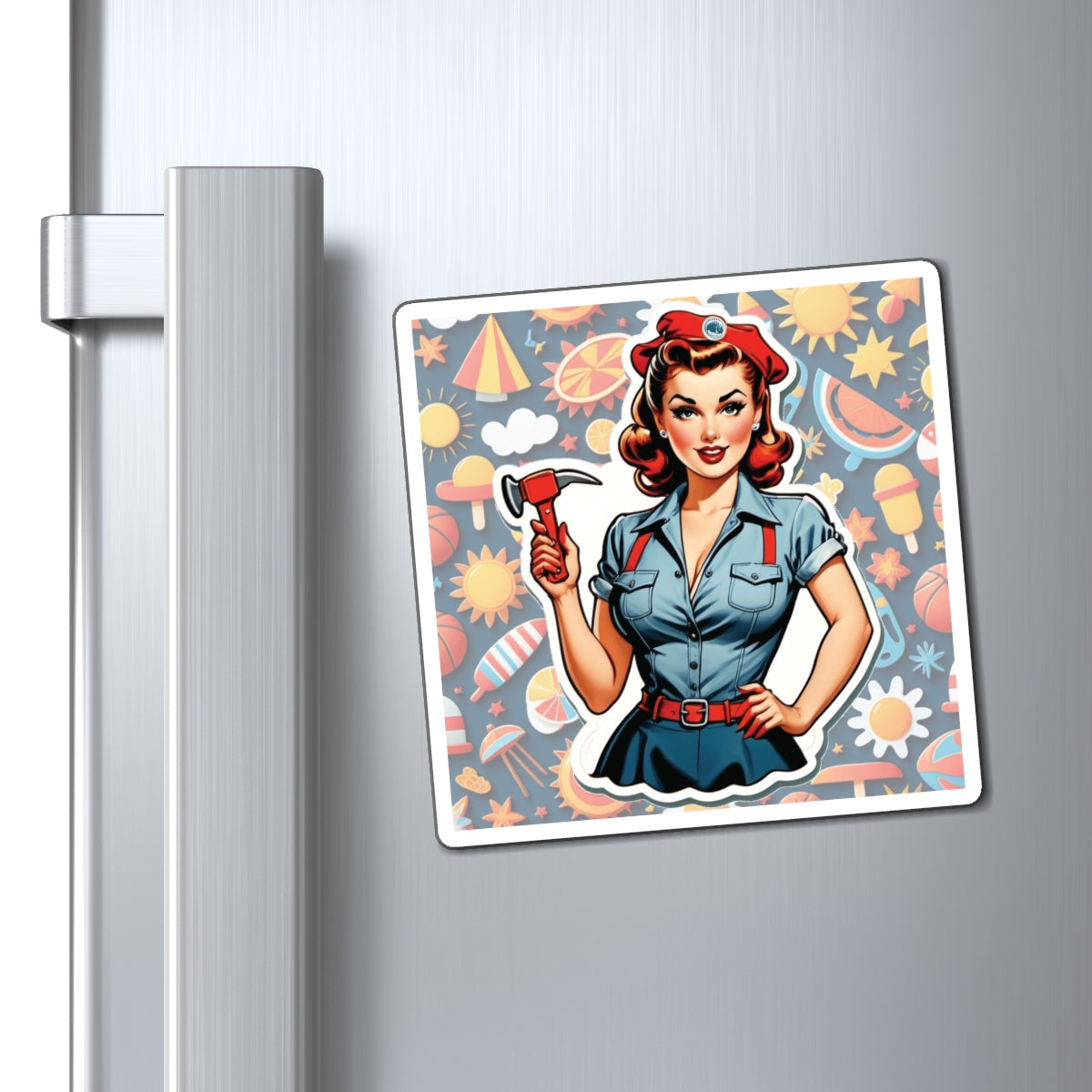 Labor Day II Pin Up Girl Magnet