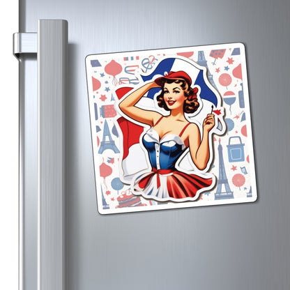 Bastille Day III Pin Up Girl Magnet