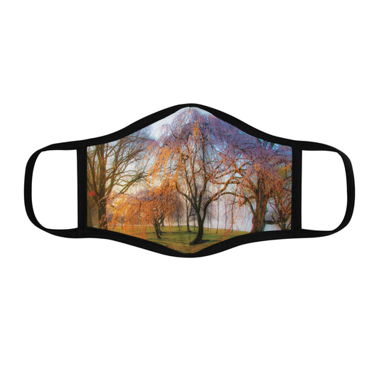 Cherry Tree Fitted Polyester Face Mask