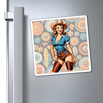 National Day of the Cowgirl Pin Up Girl Magnet