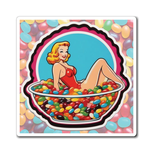 National Jelly Bean Day Pin Up Girl Magnet