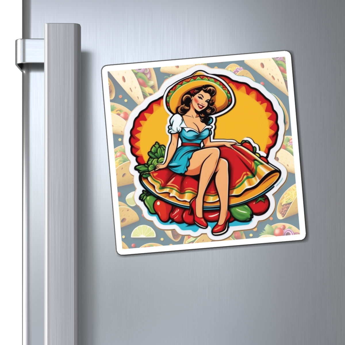 National Taco Day V Pin Up Girl Magnet